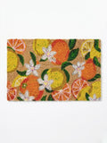 Citrus Coconut Coir Rug | Lemon & Orange Doormat | Summer Outdoor Entryway Decor | Non-Slip Porch Mat