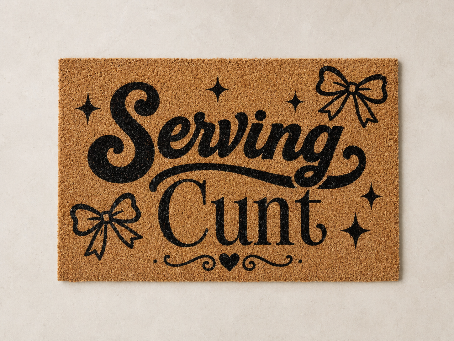 Serving Cunt Doormat Bold Humor Welcome Mat, Coir Door Mat, Sarcastic Entry Rug, Trendy Home Decor Gift