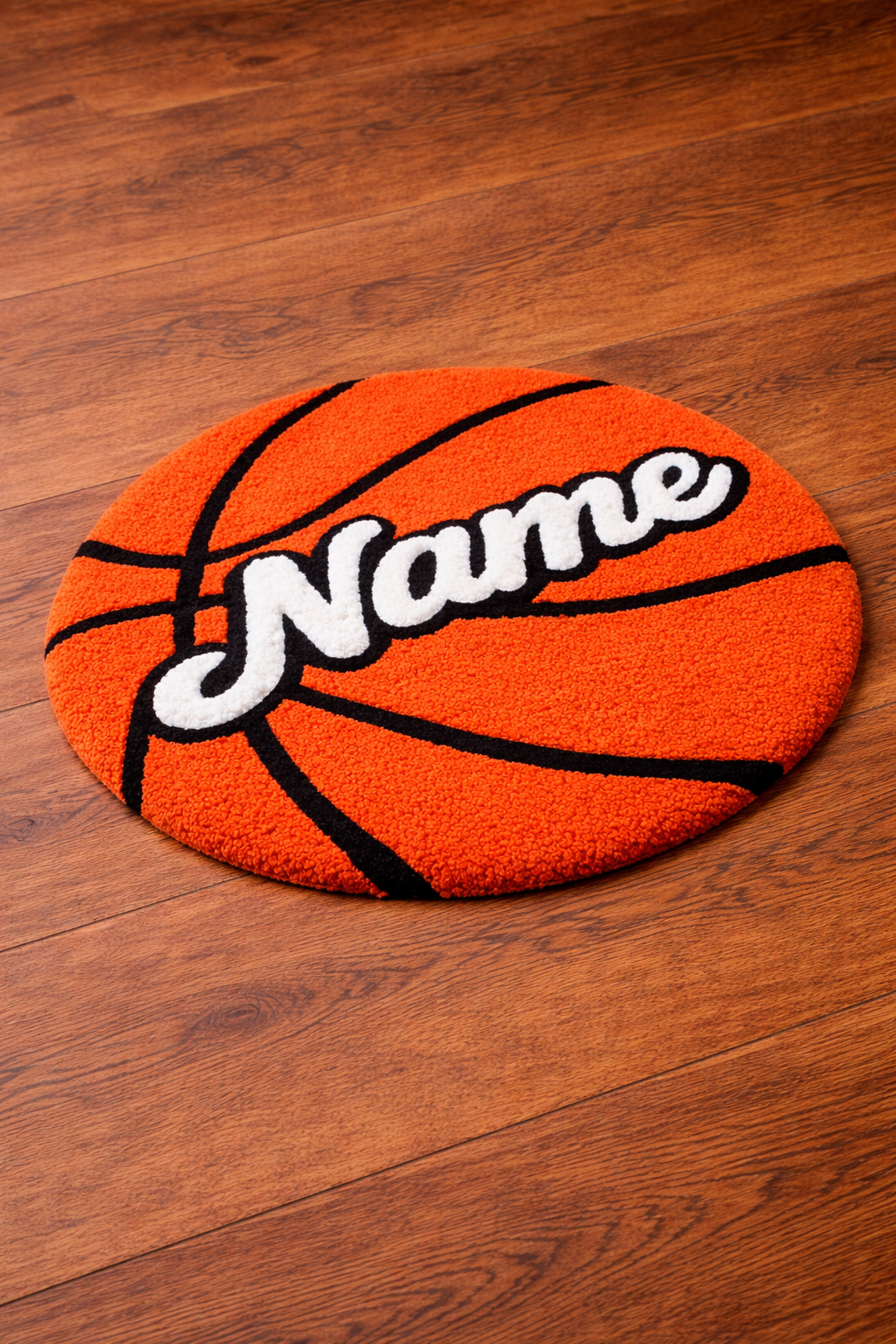 Personalized Basketball Rug with Name – Handmade Tufted Basketball Rug for Kids & Sports Lovers