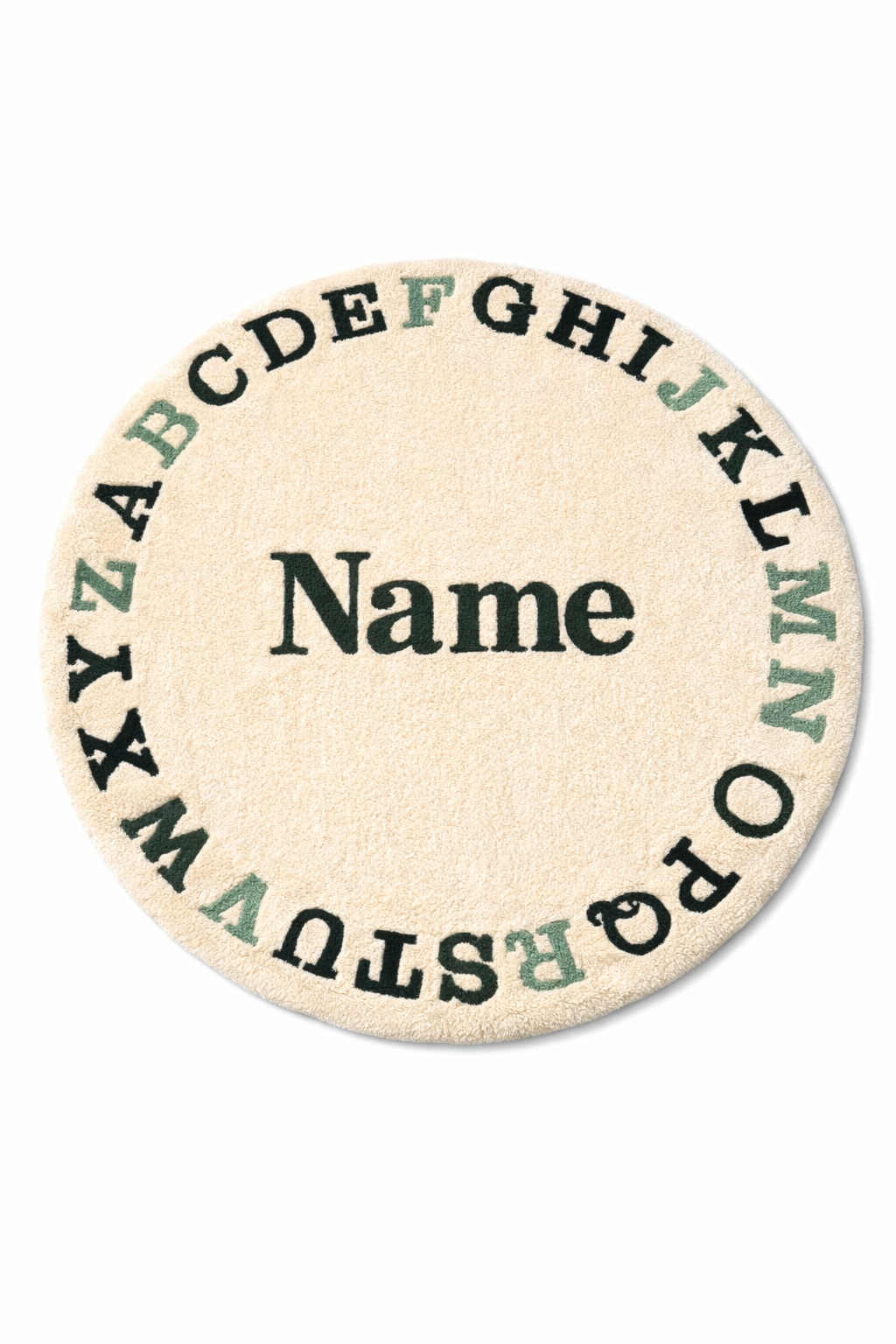 Personalized Alphabet Rug – Custom Name Kids Rug | Nursery Decor, Baby Room Rug, ABC Learning Rug, Handmade Tufted Carpet